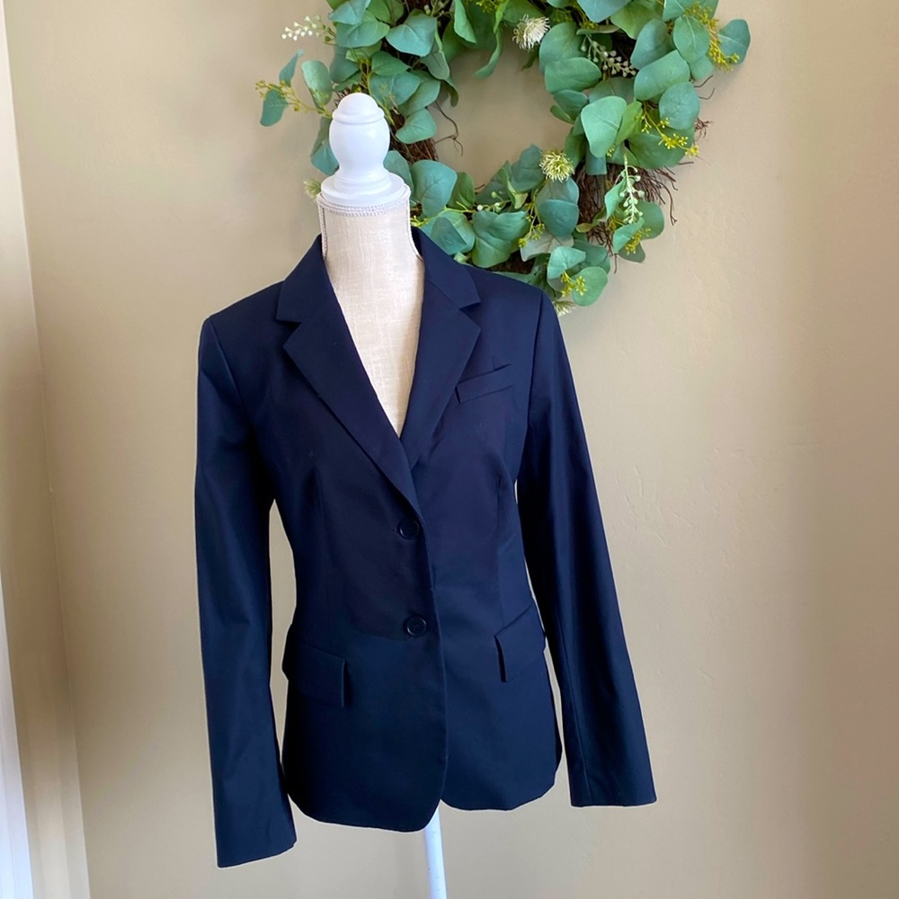Talbots Navy Blue Tailored Blazer